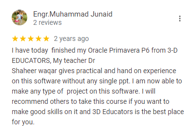 Oracle Primavera 6 (18.8) Training Views from Students and Professional